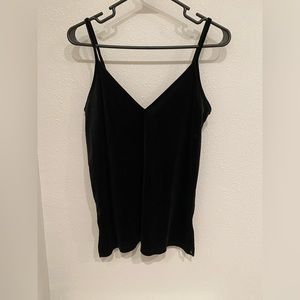 Black velvet tank top